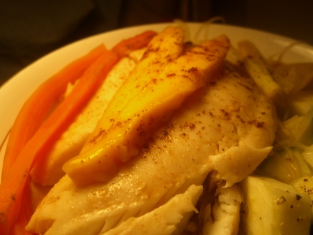 Red Curry Poache Tilapia
